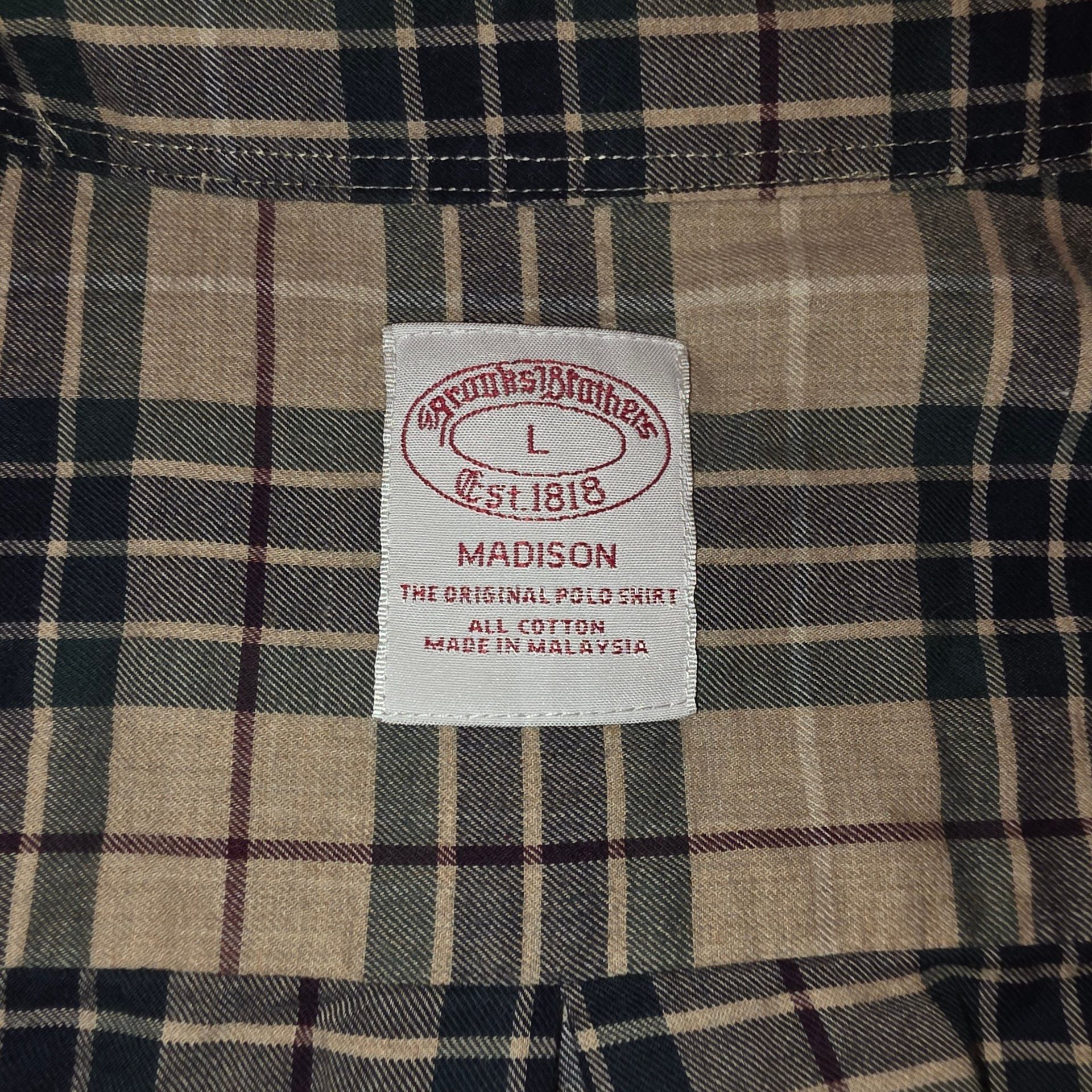 Brooks Brothers Madison Plaid Button Down Shirt Size L 3