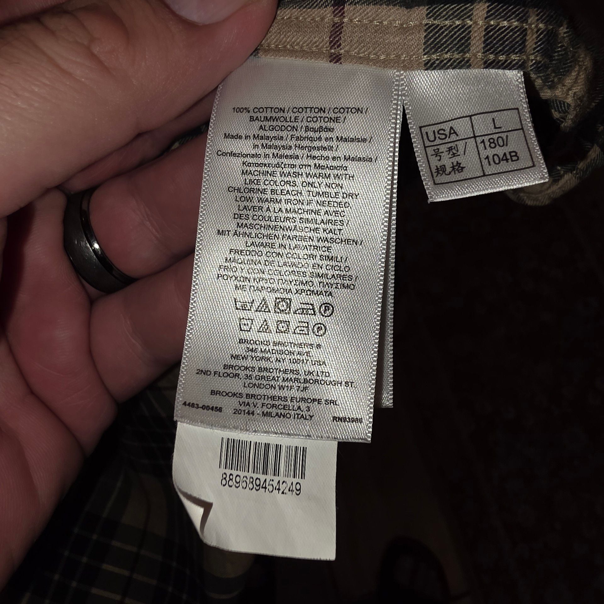 Brooks Brothers Madison Plaid Button Down Shirt Size L 4