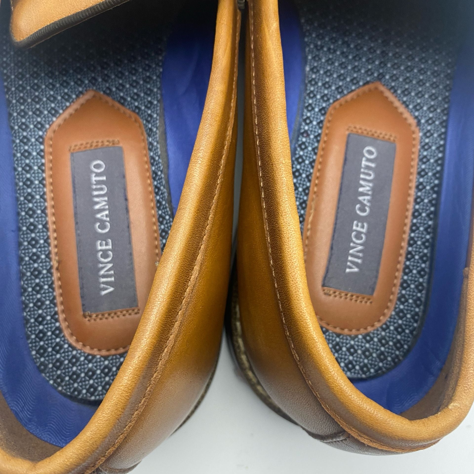 Vince Camuto Layton Penny Loafers Brown Leather Slip On ShoesSize 10 (DS1032) 7