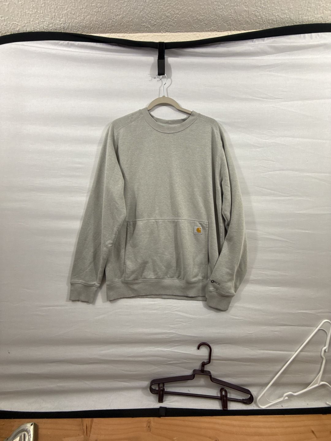 Carhartt Force Relaxed Fit Crewneck Sweatshirt Size M Gray 2