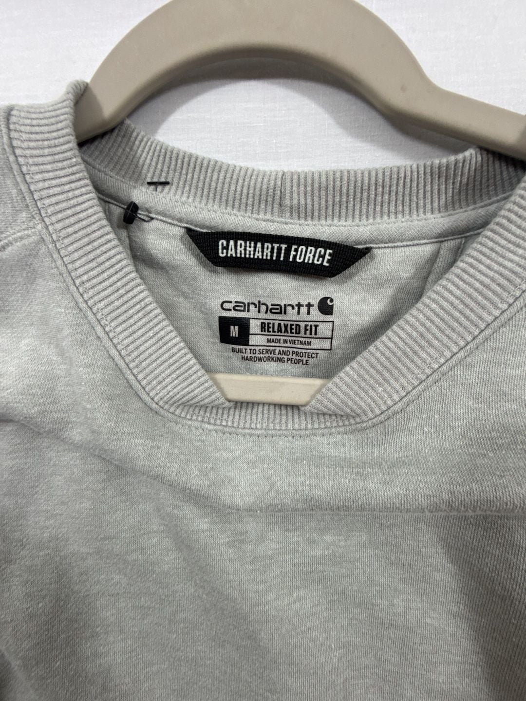 Carhartt Force Relaxed Fit Crewneck Sweatshirt Size M Gray 3