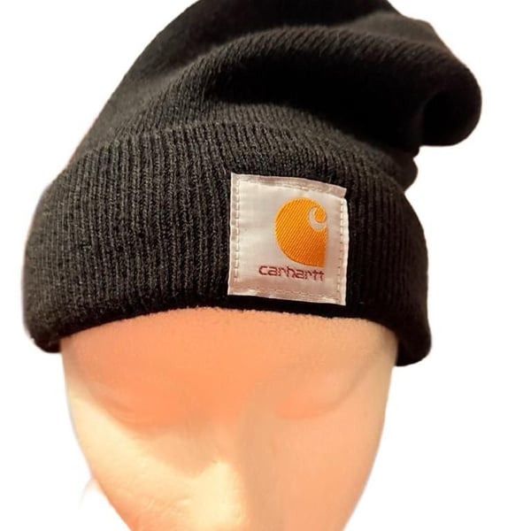 Carhartt Cuffed Knit Beanie Black Winter Hat