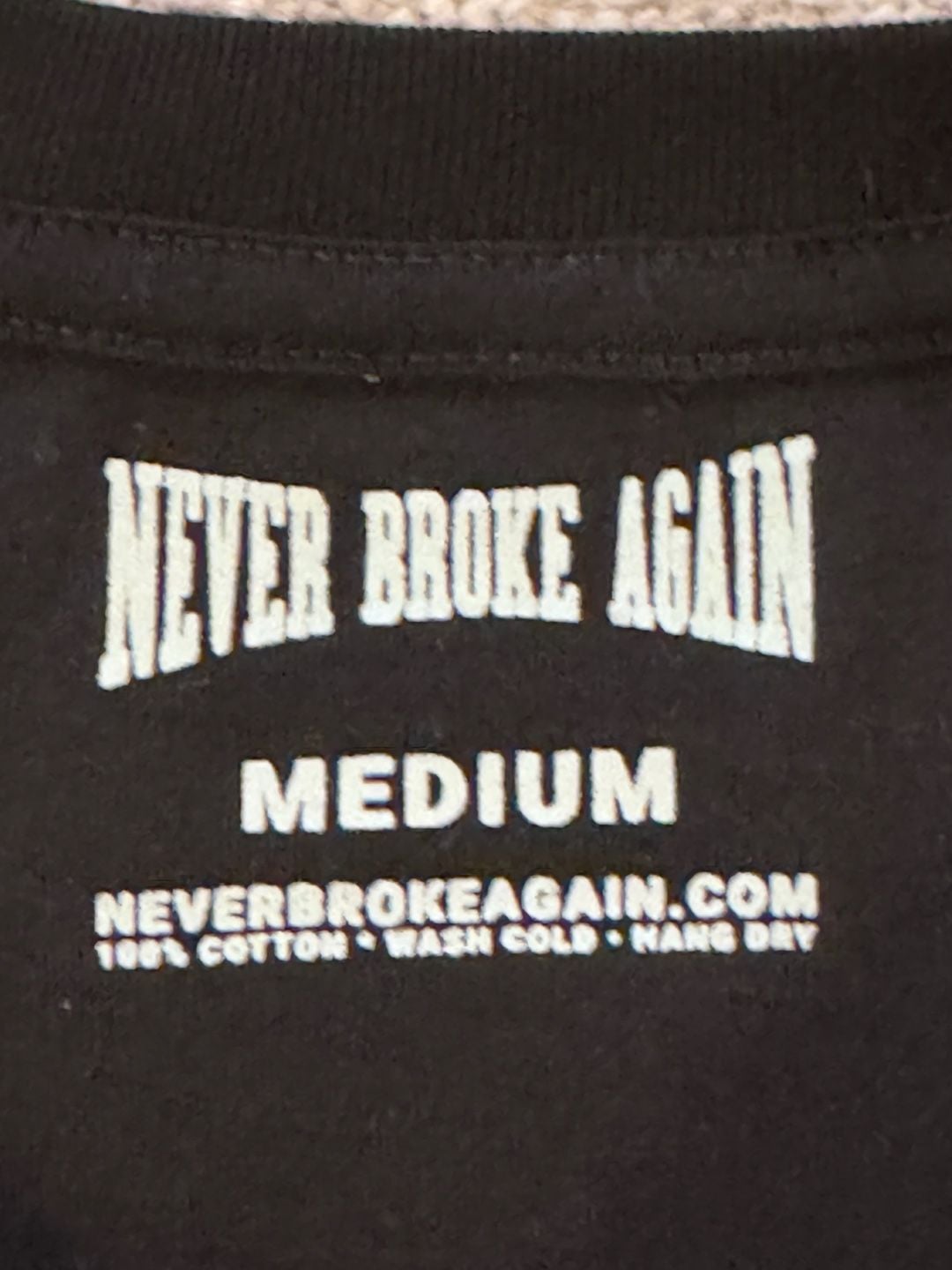 Never Broke Again 38 Baby Graphic T-Shirt Medium Black Short Sleeve Tee 5