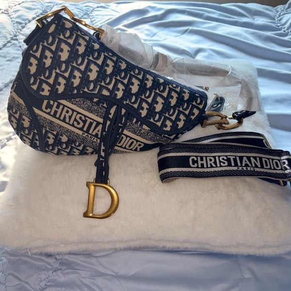 Christian Dior Saddle Bag Blue