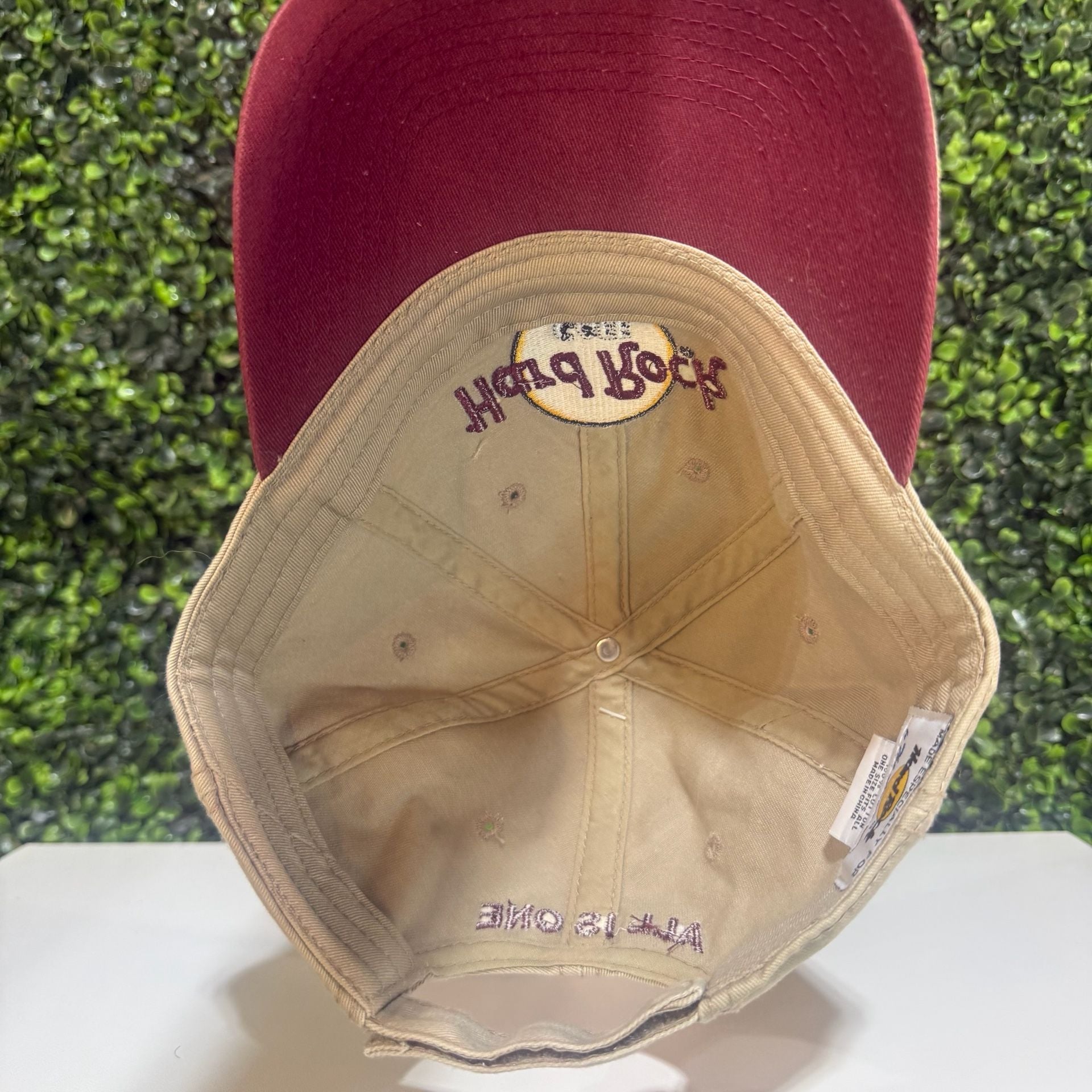 Hard Rock Cafe Boston Baseball Cap Tan Cotton Adjustable 6