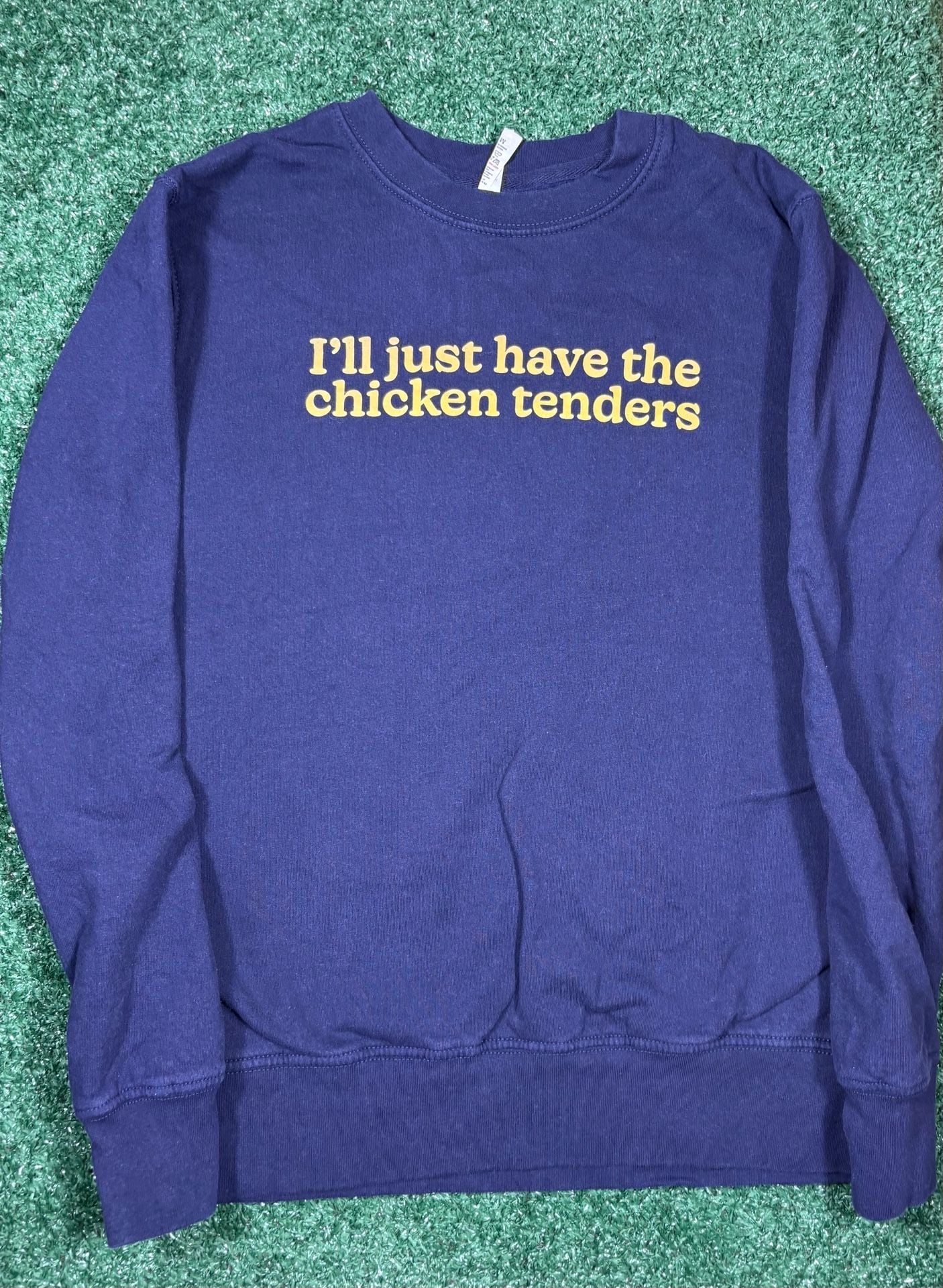 Middle Class Fancy Chicken Tenders Sweatshirt Size M Navy Blue 2