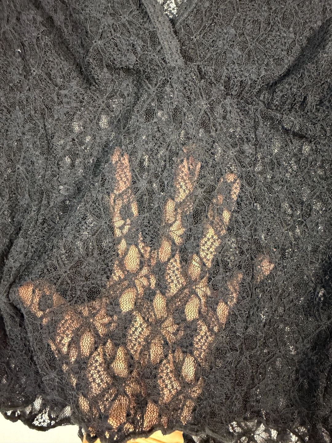 Cotton On Zali Cross Over Long Sleeve Top Size XS Black Lace 4