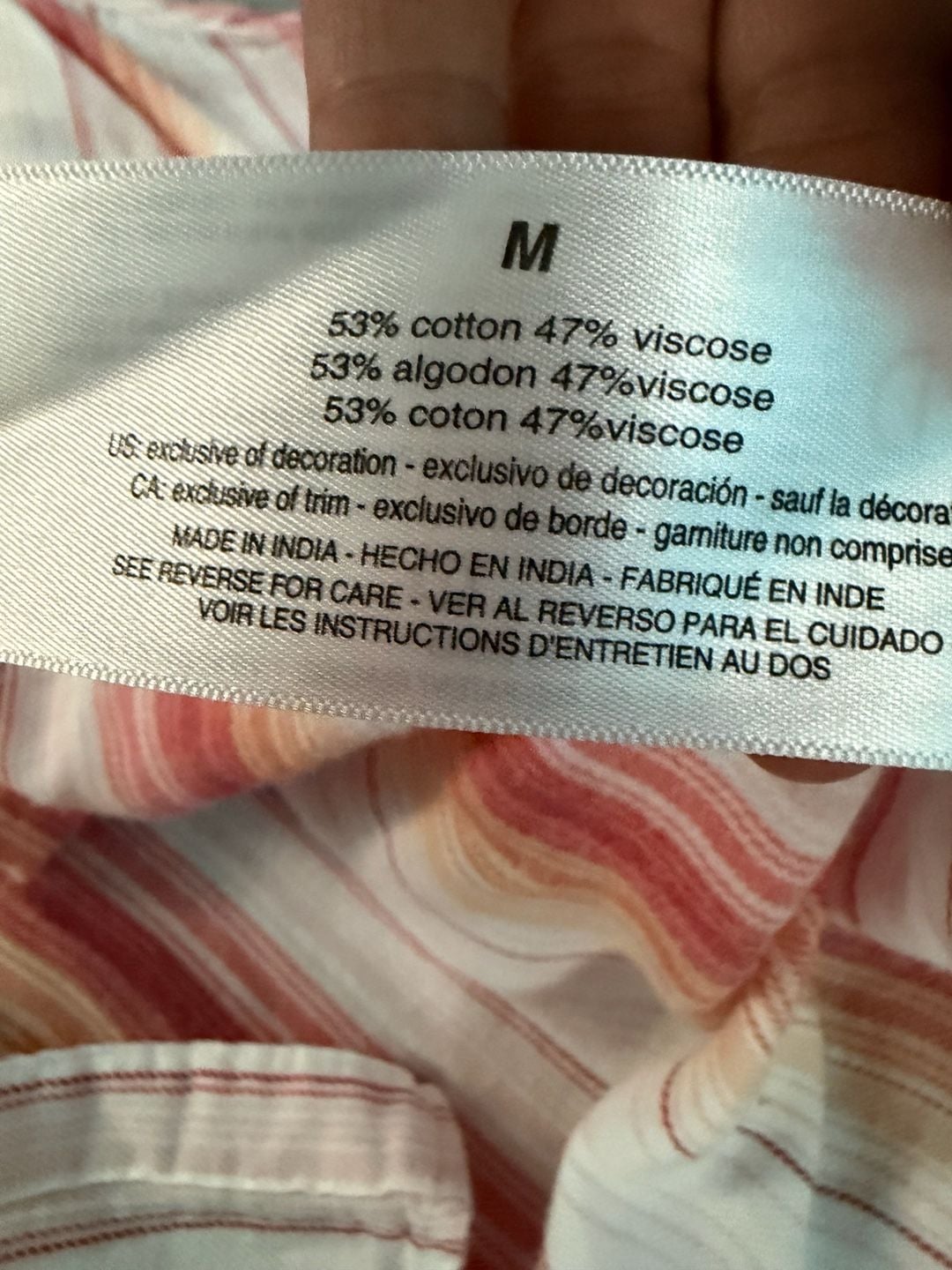 Gloria Vanderbilt Button-Down Shirt Size M Striped Short Sleeve Pink 8