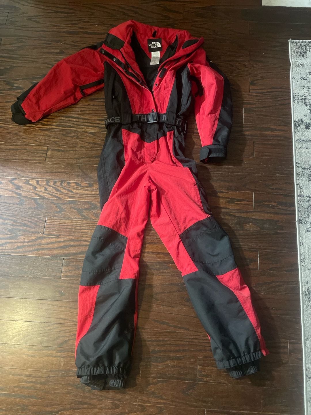 Vintage The North Face Extreme Light Red Black One-Piece Ski Suit Size 6 1