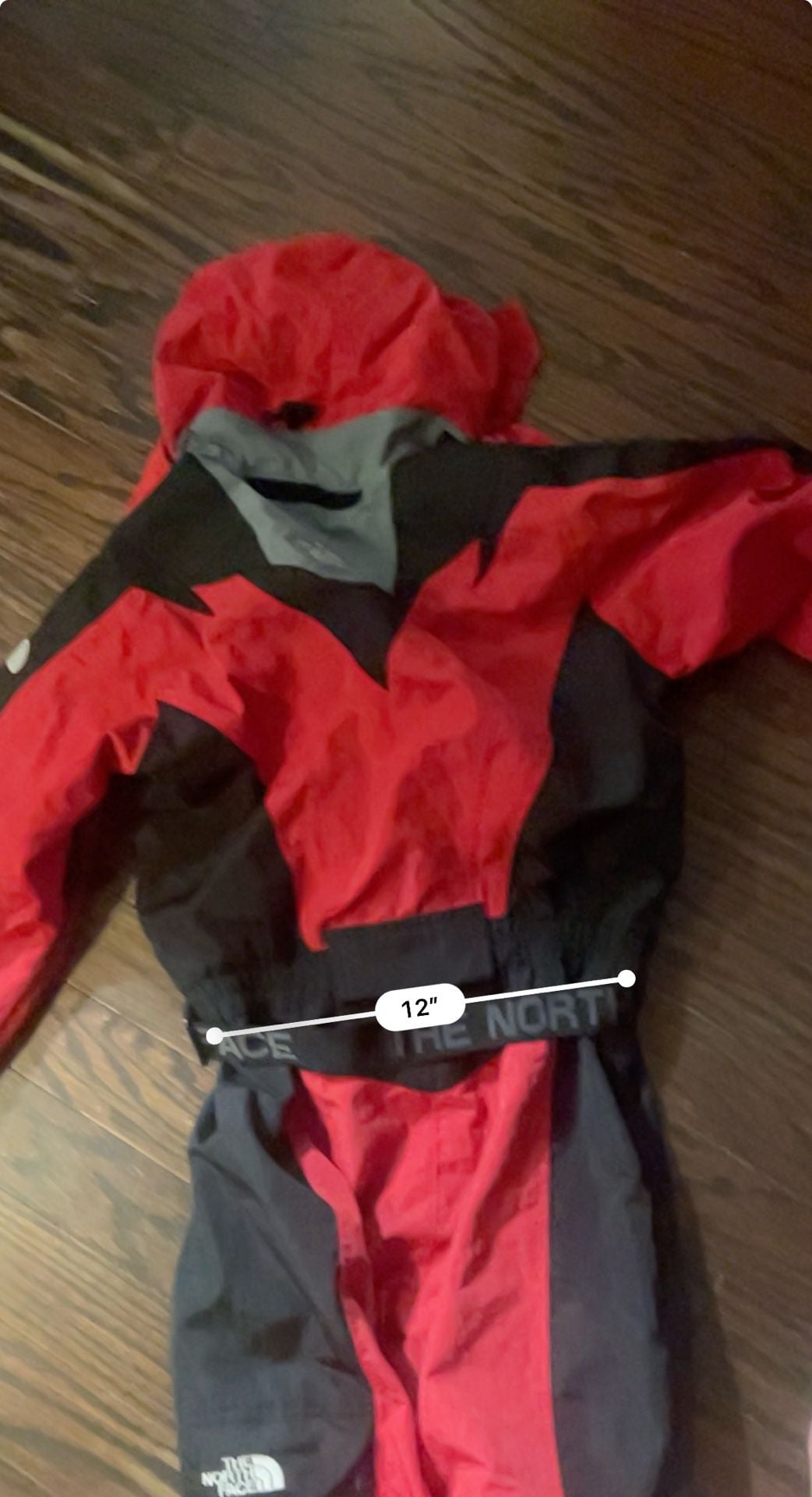 Vintage The North Face Extreme Light Red Black One-Piece Ski Suit Size 6 9