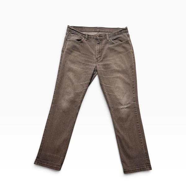 Levi's 513 Straight Jeans 36x30 Brown Denim
