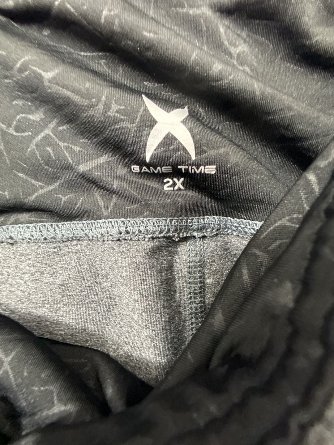 Game Time Athletic Biker Shorts Size 2X Gray Pockets Workout Yoga 4