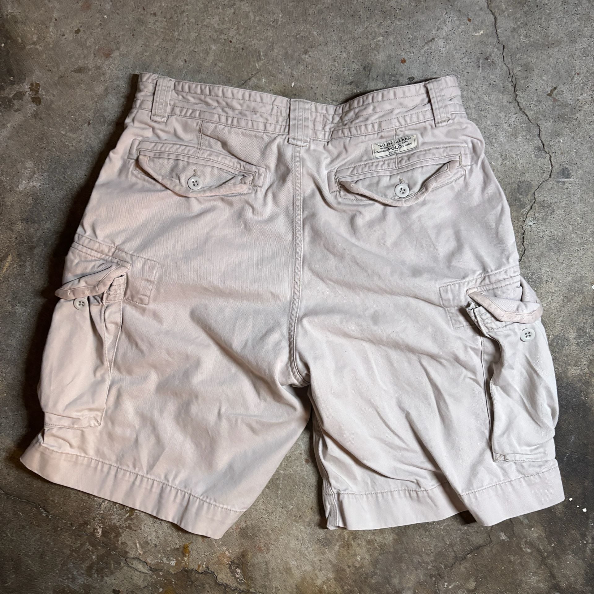 Vintage 1990s Polo By Ralph Lauren Tan Cargo jorts 5