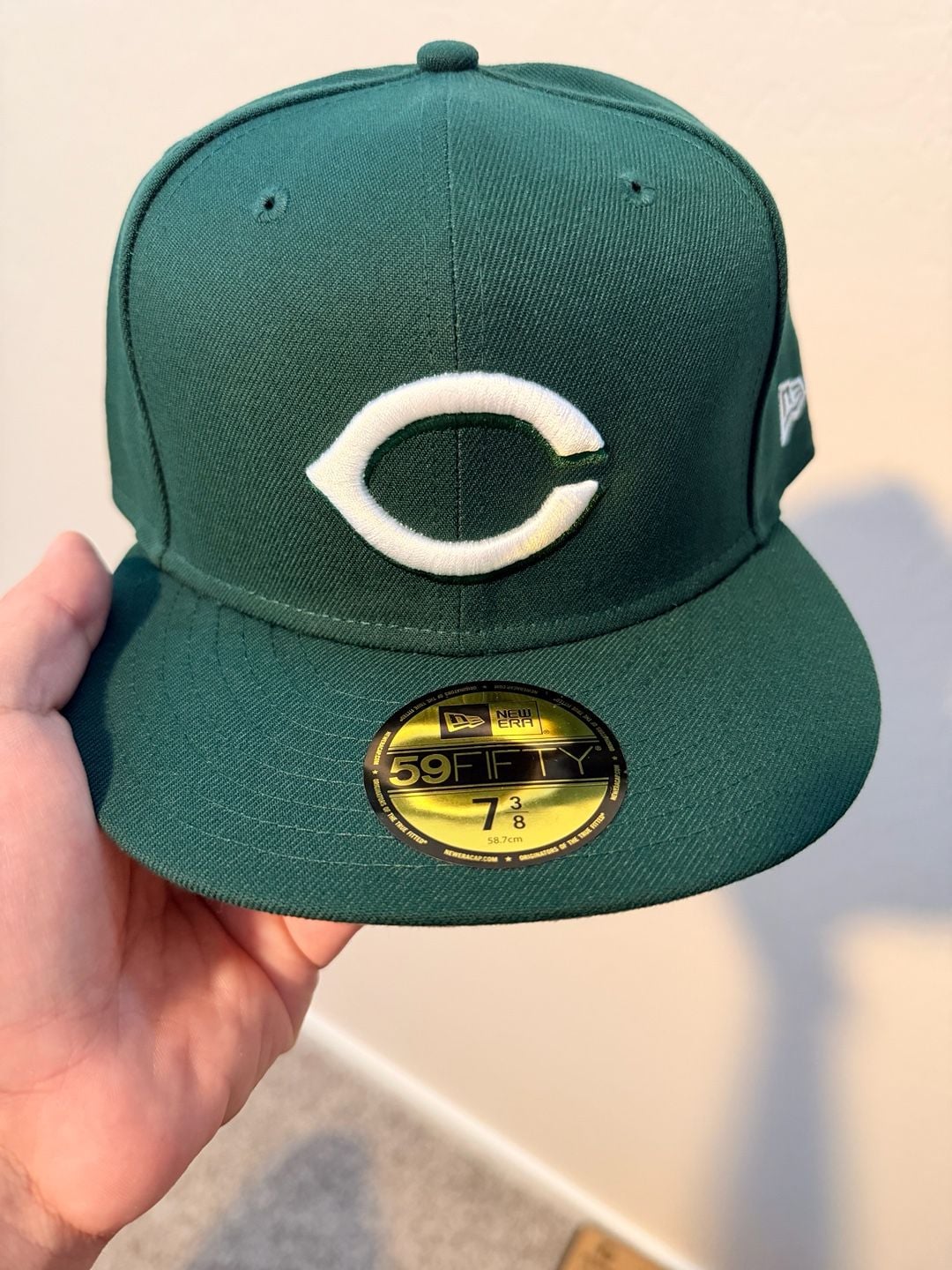 New Era Cincinnati Reds 59FIFTY Size 7 3/8 Fitted Hat Green 2
