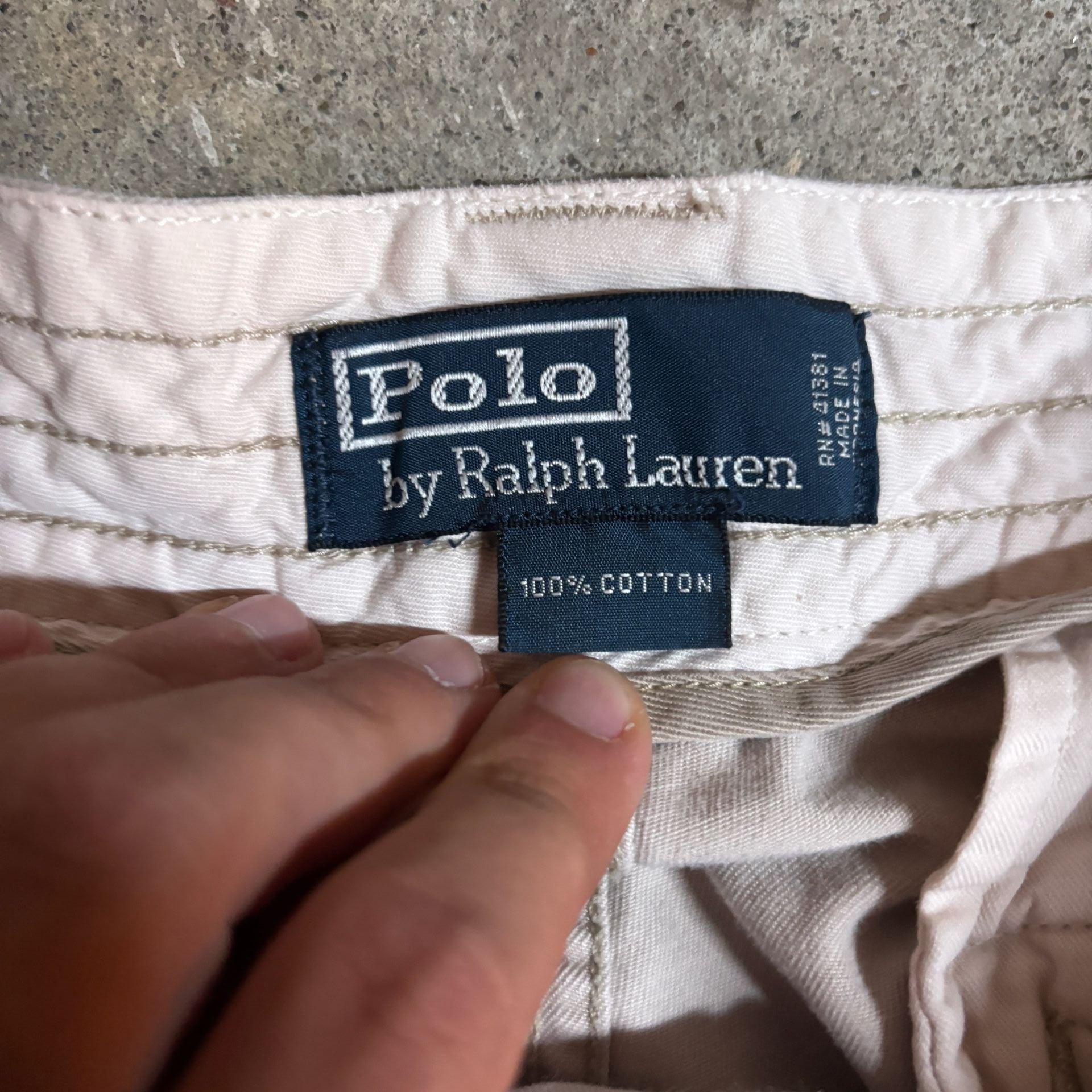 Vintage 1990s Polo By Ralph Lauren Tan Cargo jorts 3