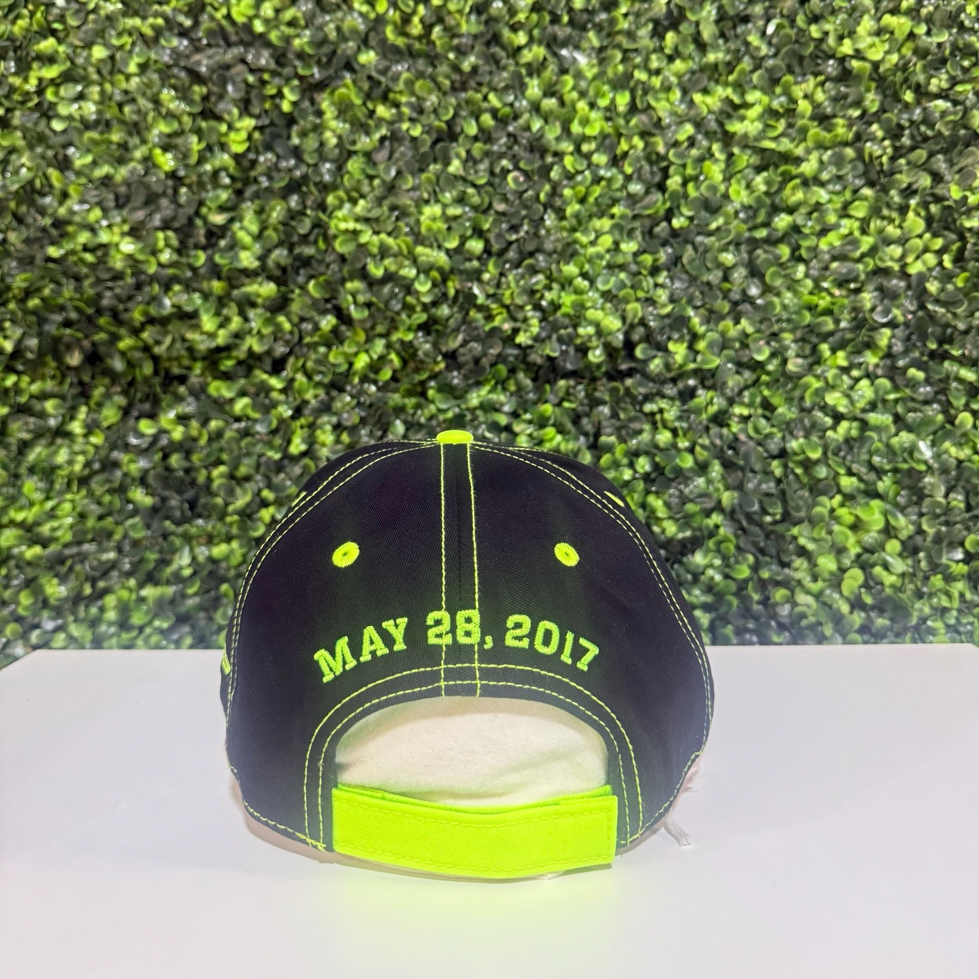 Kudzu Indianapolis 500 Baseball Hat May 28 2017 Black Neon Green 4