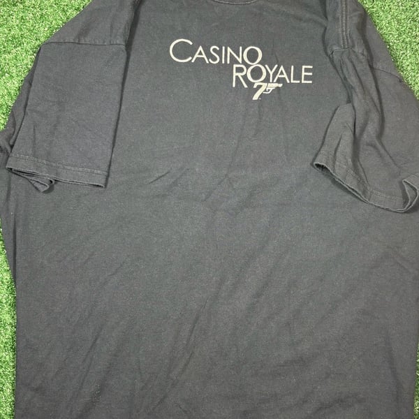 Port and Company Casino Royale T-Shirt Size XL Black James Bond Movie Promo