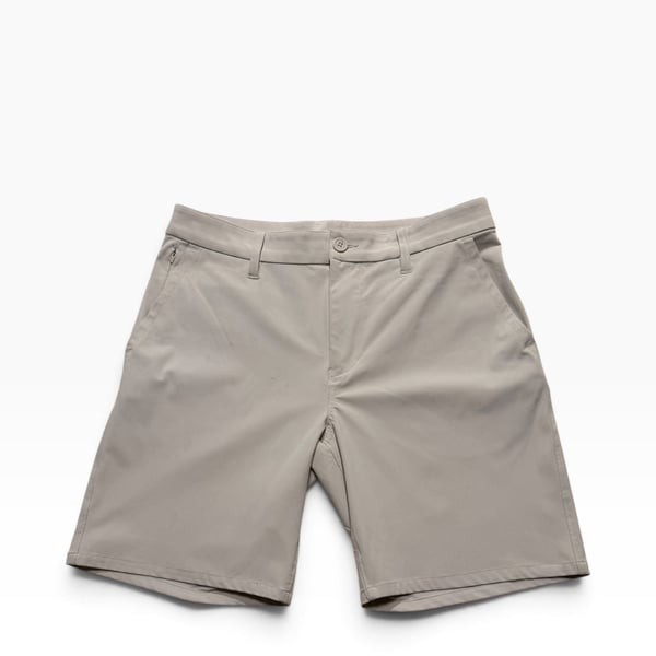 Chino Shorts Size 32 Gray Performance Golf Casual Flat Front