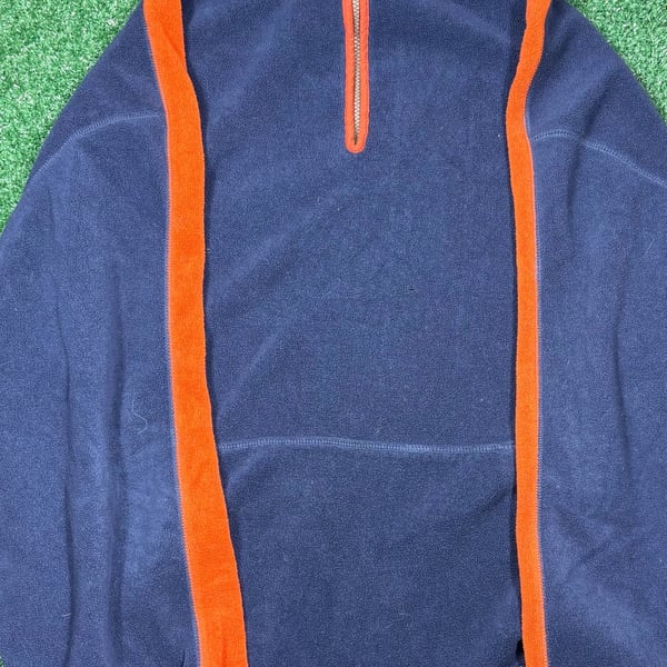 Route 66 1/4 Zip Fleece Pullover Size Extra Large Blue Orange