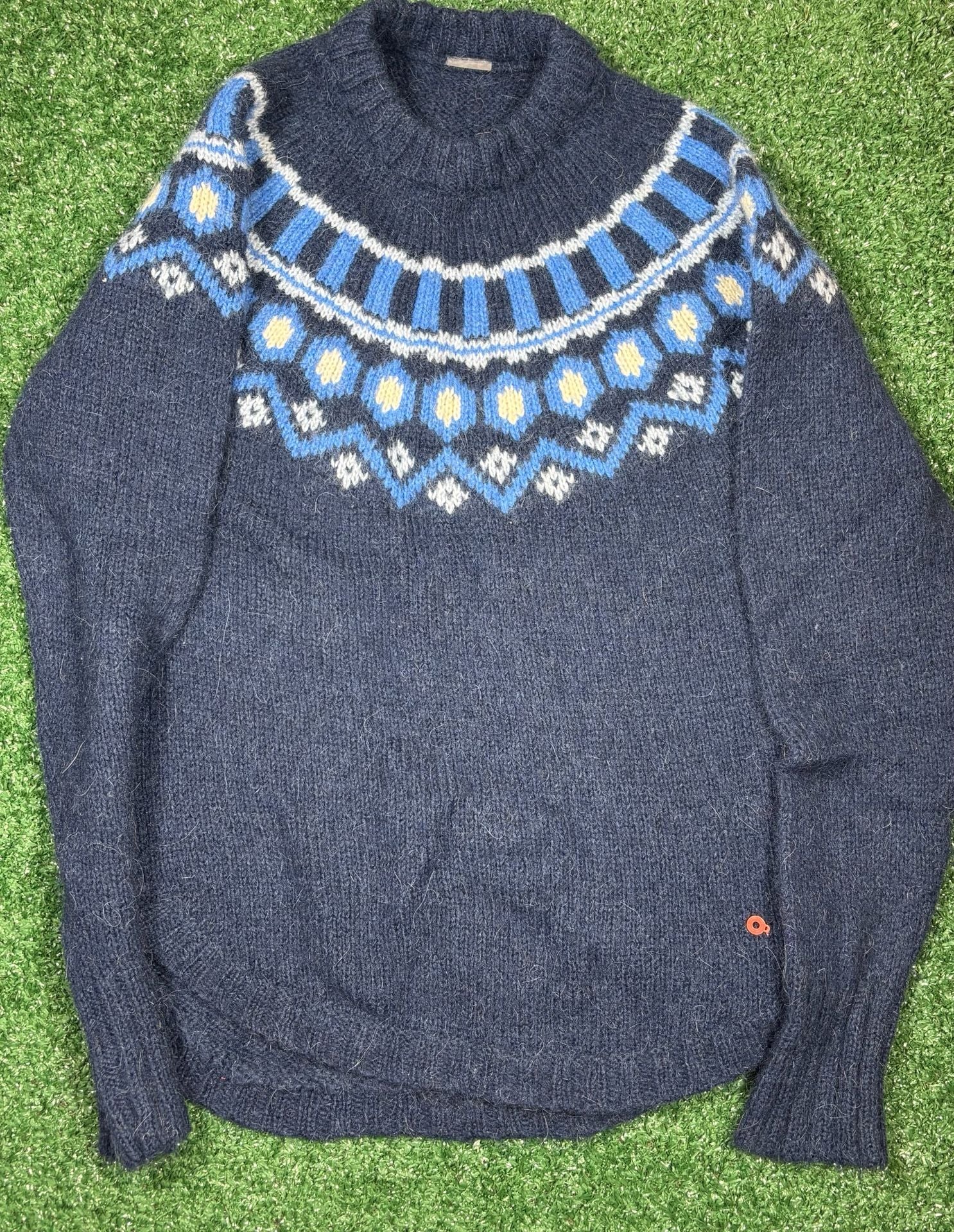 Kari Traa Ringheim Wool Sweater Blue Fair Isle Nordic Crewneck 2