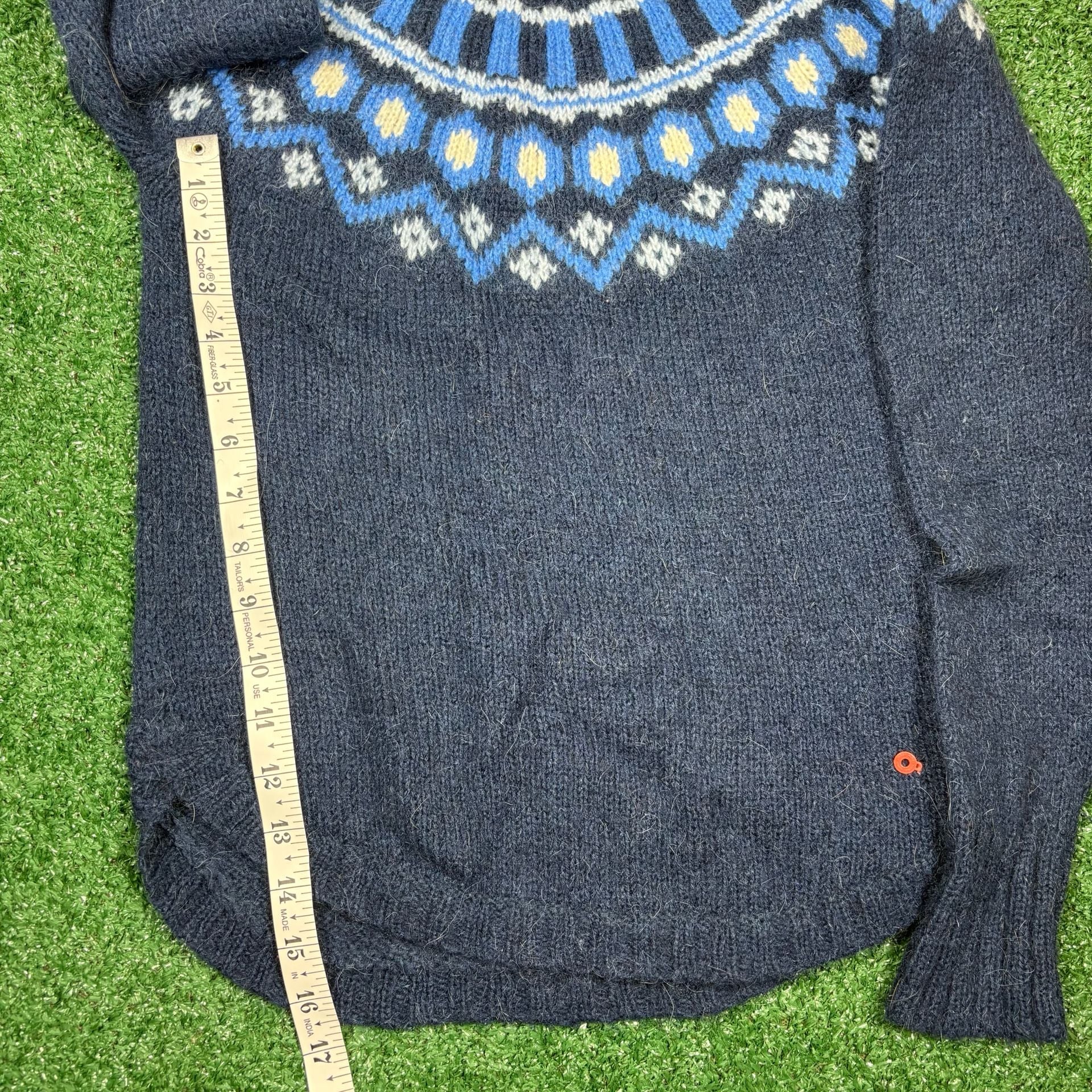 Kari Traa Ringheim Wool Sweater Blue Fair Isle Nordic Crewneck 4
