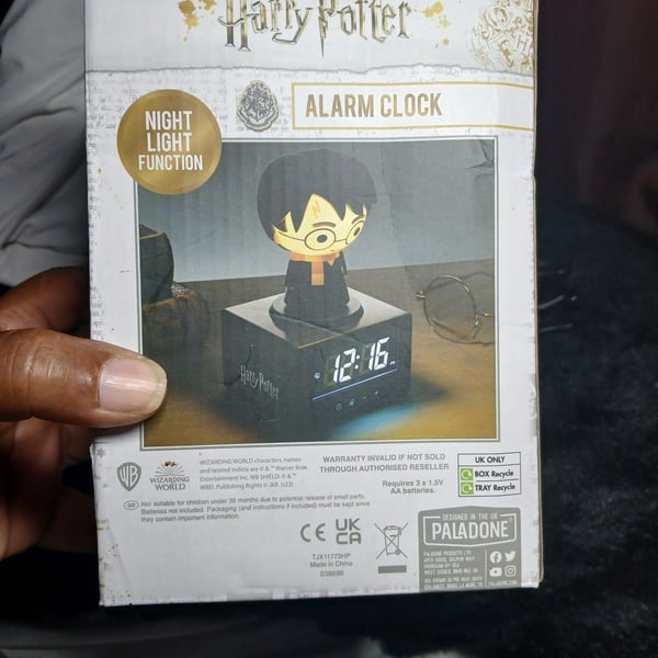 Paladone Harry Potter Alarm Clock Night Light Function