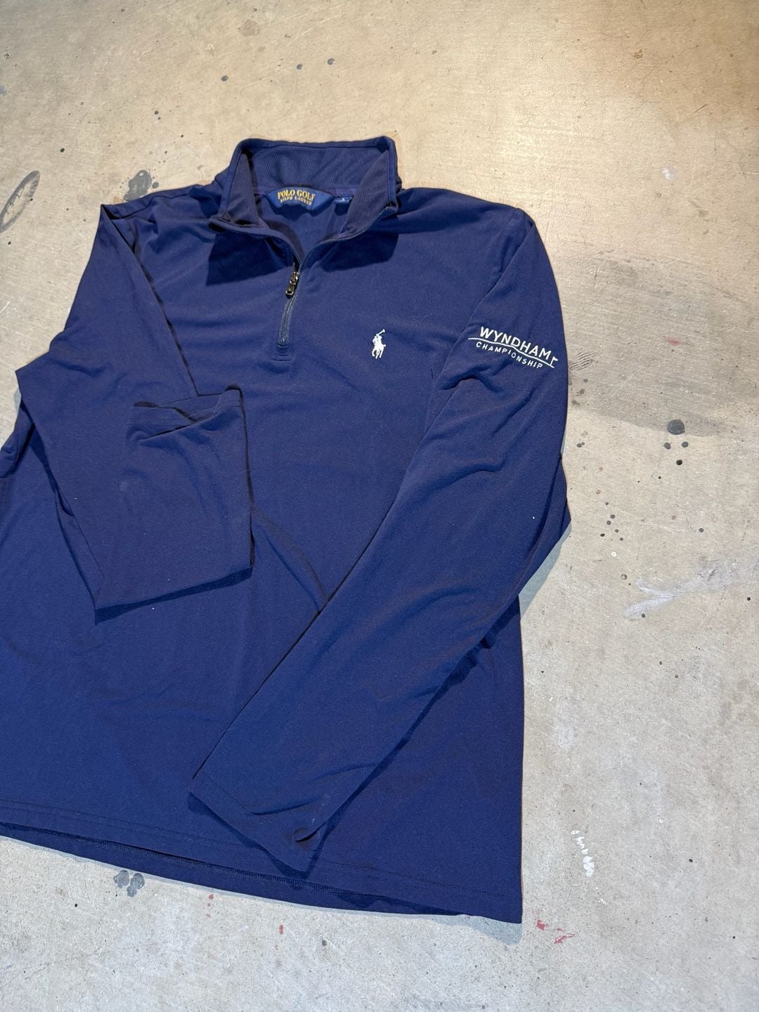Polo Golf Ralph Lauren 1/2-Zip Pullover Size L Navy Wyndham Championship 2