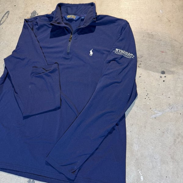 Polo Golf Ralph Lauren 1/2-Zip Pullover Size L Navy Wyndham Championship