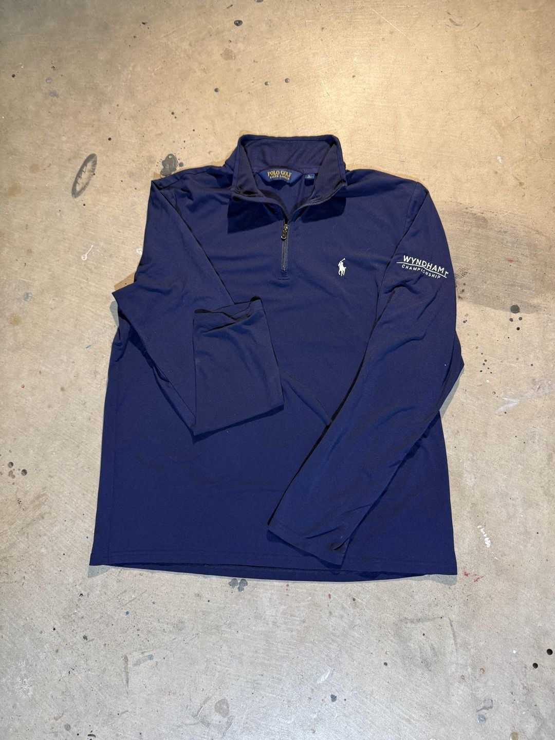 Polo Golf Ralph Lauren 1/2-Zip Pullover Size L Navy Wyndham Championship 3