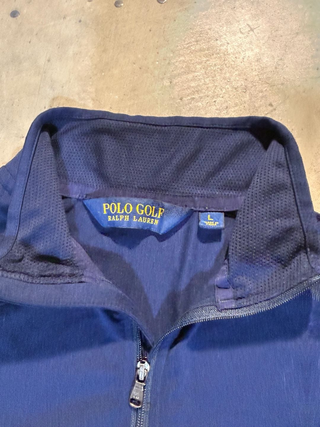 Polo Golf Ralph Lauren 1/2-Zip Pullover Size L Navy Wyndham Championship 5