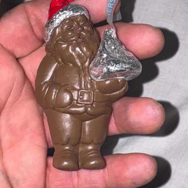 Hallmark Hershey's A Kiss From Santa Christmas Ornament Vintage 1988