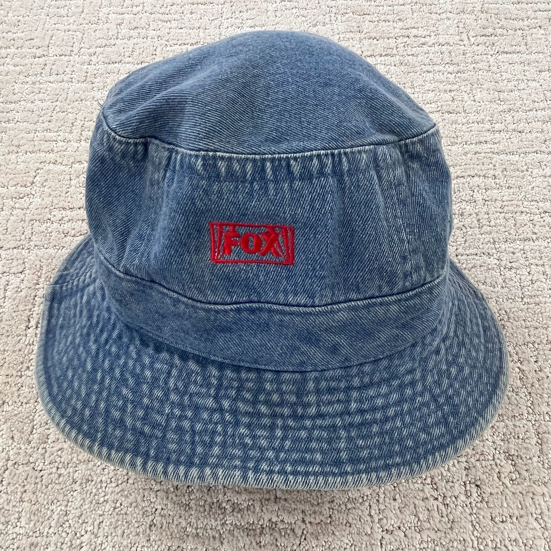 90s King Of The Hill XL Blue Denim Bucket Hat Fox Promo 3
