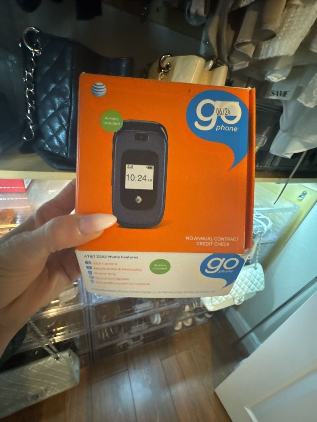 AT&T GoPhone Z222 Flip Phone Box 3