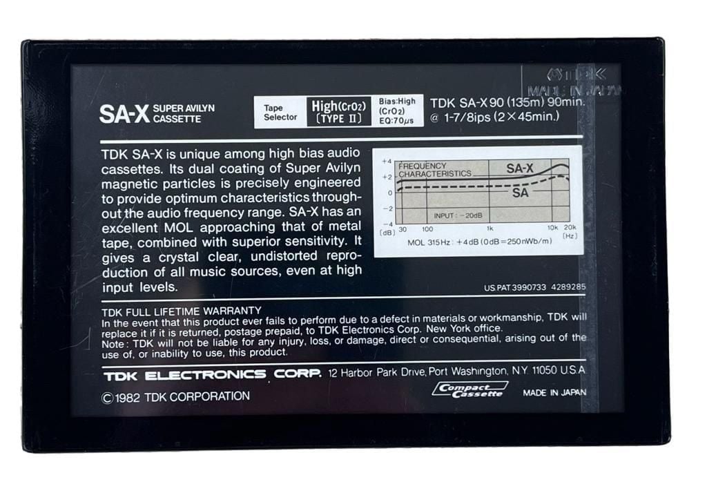 TDK SA-X 90 JAPAN TYPE II HIGH POSITION BLANK CASSETTE (1) SEALED 2