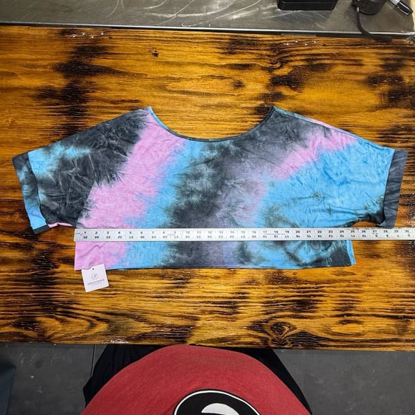 Sofia's Choice Tie Dye Crop Top Short Sleeve Tee