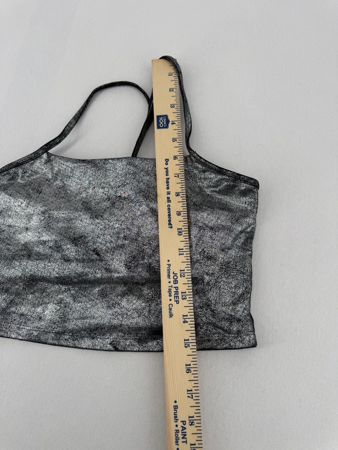 Beyond Yoga Sports Bra Size S Silver Metallic Cropped Active Tank 6