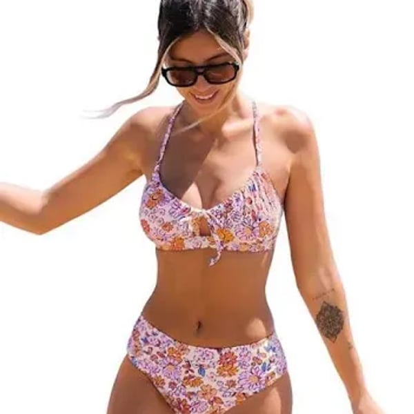 Cupshe Women's Bikini Floral Swimsuit Size L New