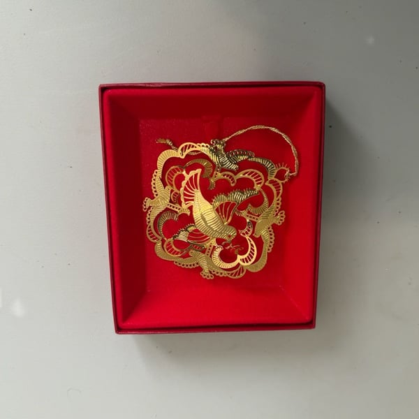 Camerlane 24 Kt Gold Finish Phoenix Ornament