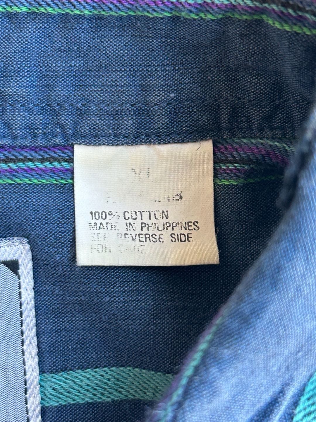 Wrangler Striped Button-Down Shirt Size XL Blue 4