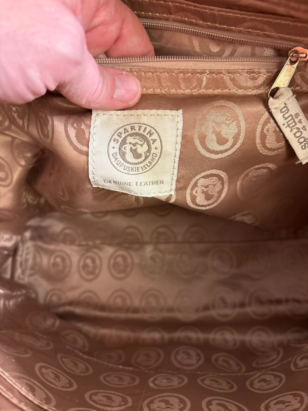 Spartina 449 Calf Hair Leopard Trim Tote Bag 13