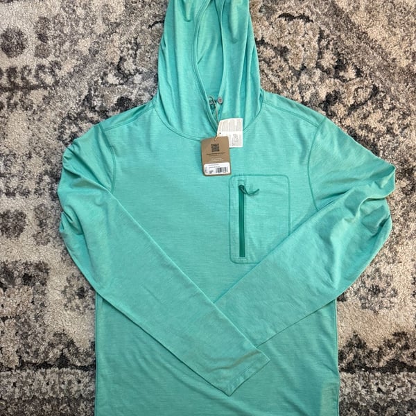 Patagonia Capilene Cool Daily Hoody Size S Turquoise Long Sleeve