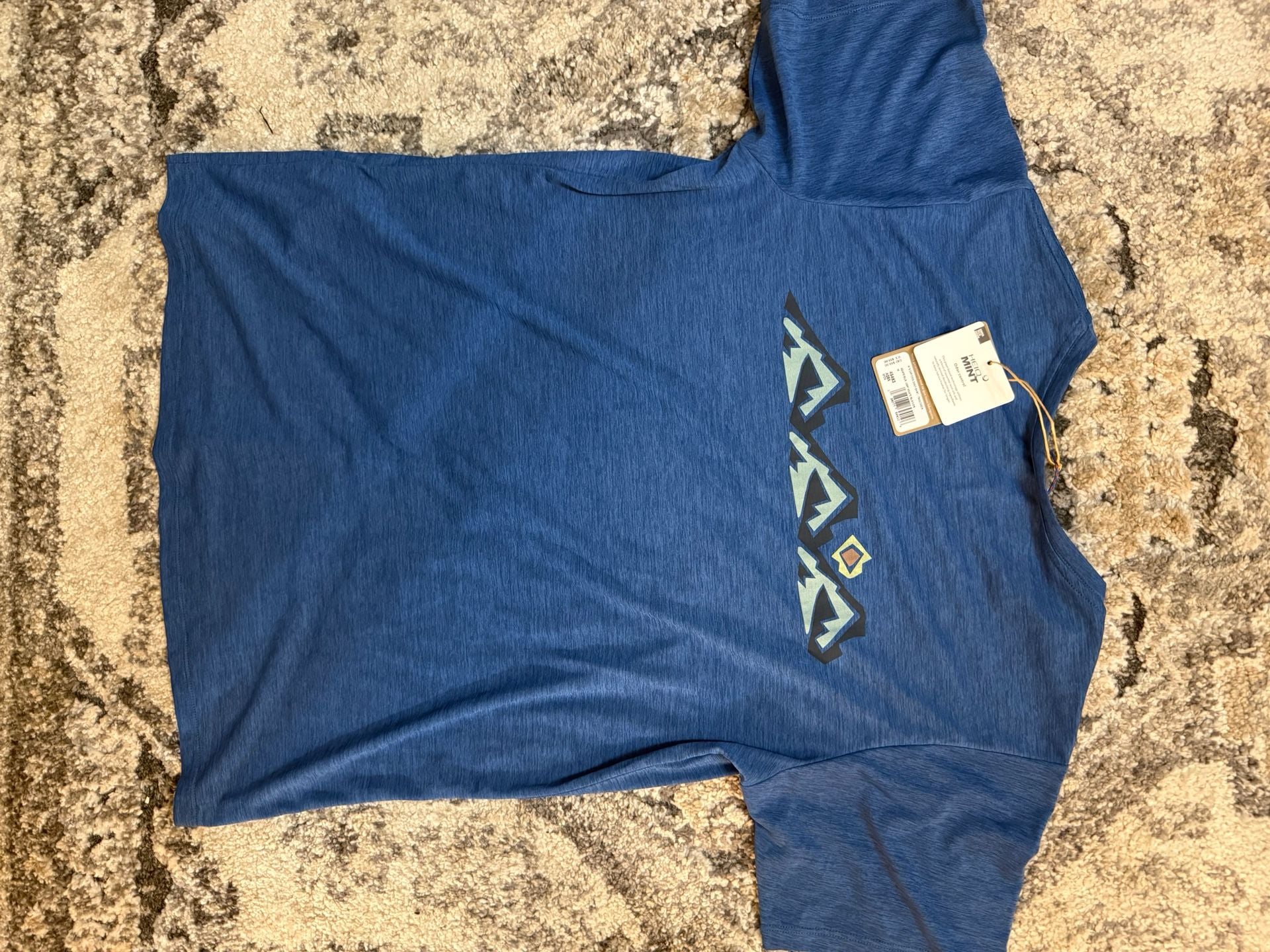 Patagonia Capilene Cool Daily Shirt Size M Trailcheck Aquatic Blue 6