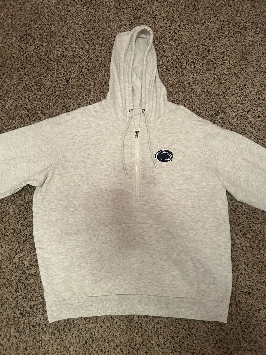 Antigua Penn State Nittany Lions 1/4 Zip Hoodie Size 2XL Gray 2