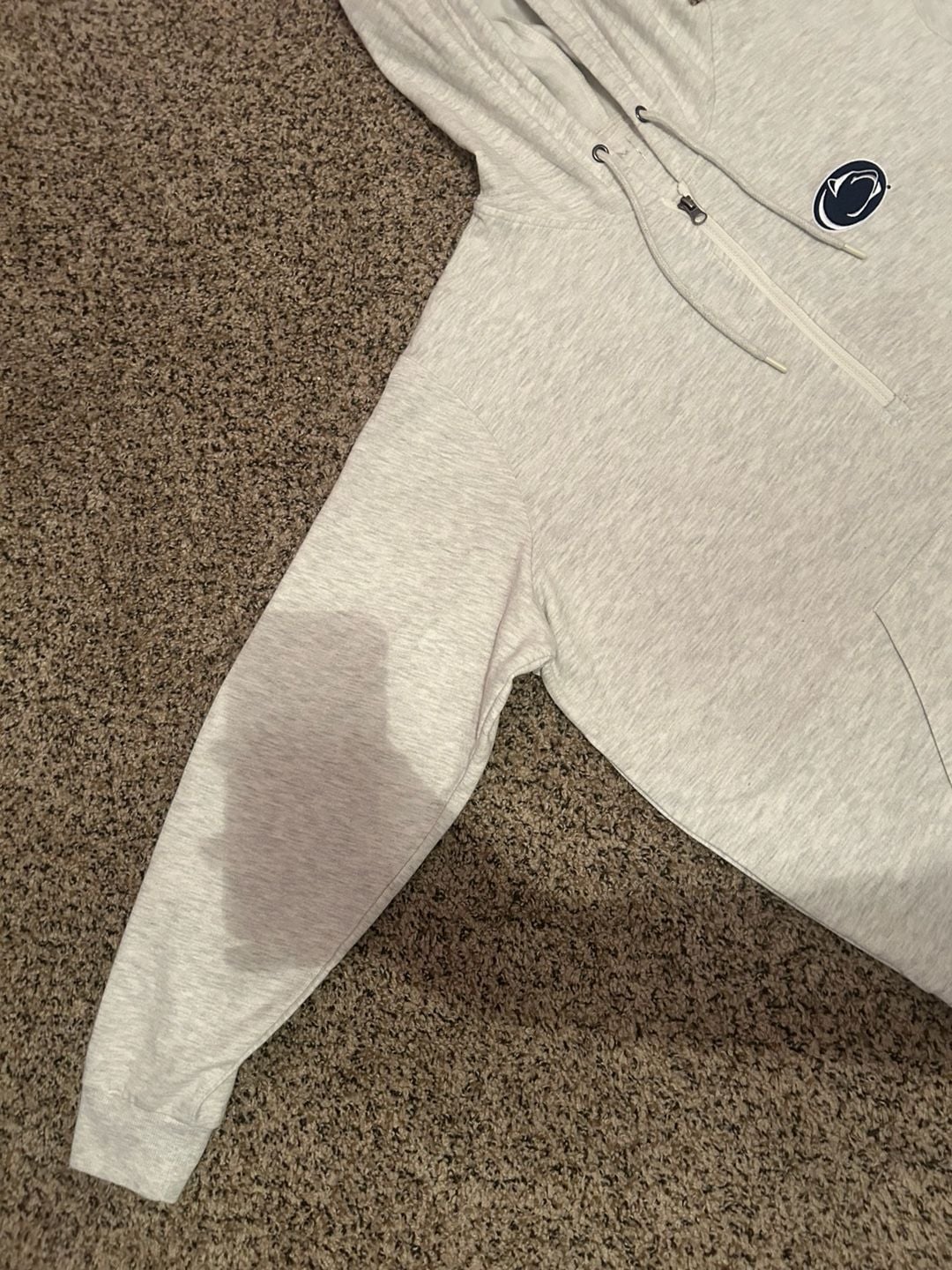 Antigua Penn State Nittany Lions 1/4 Zip Hoodie Size 2XL Gray 4
