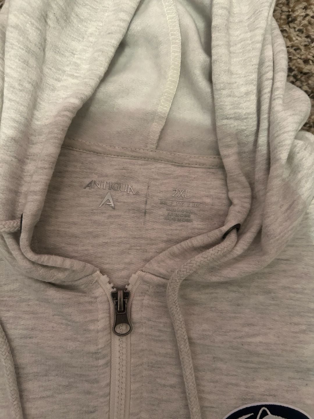Antigua Penn State Nittany Lions 1/4 Zip Hoodie Size 2XL Gray 6