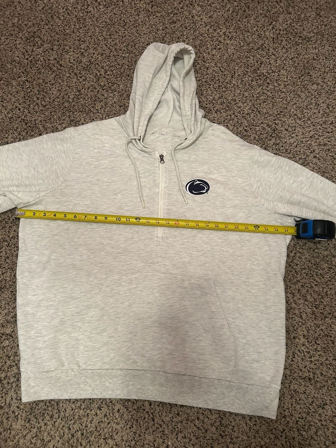 Antigua Penn State Nittany Lions 1/4 Zip Hoodie Size 2XL Gray 8