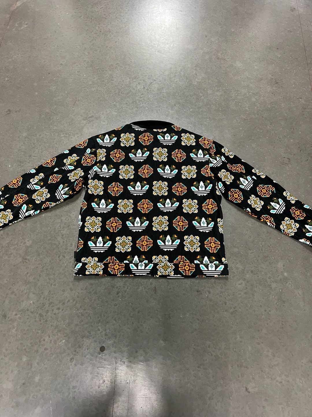 Adidas Monogram Allover Print Corduroy Coach Jacket Size M 5