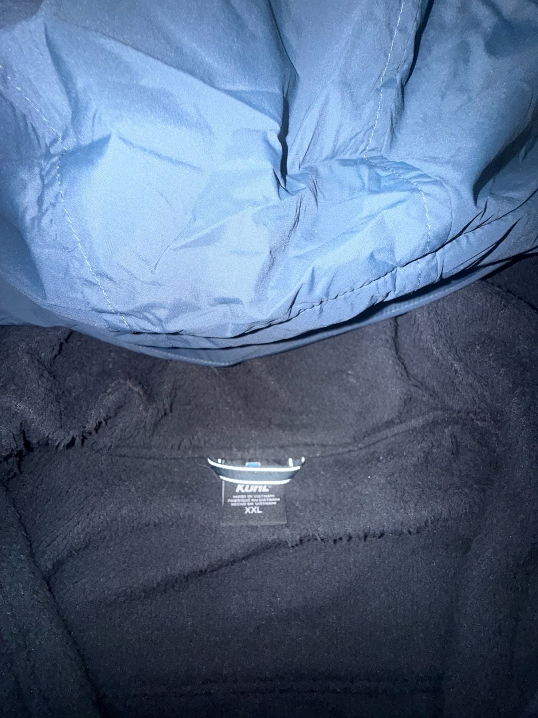 Kuhl The One Hooded Jacket Size 2XL Dark Slate Blue Waterproof 7