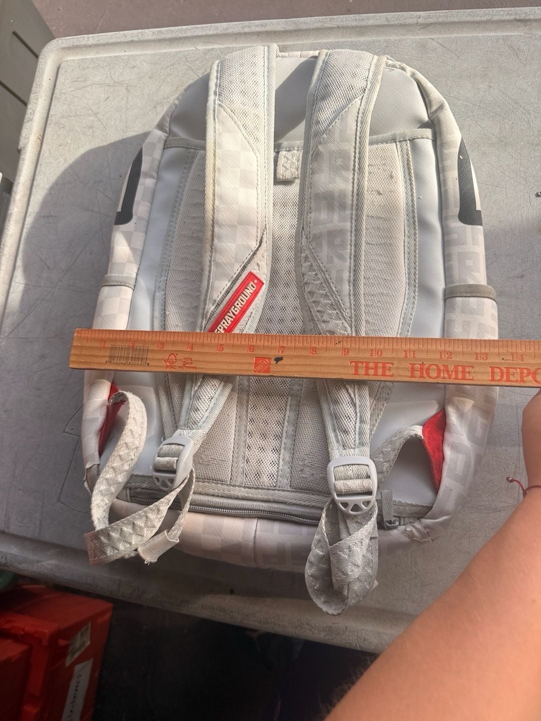 Sprayground Split The Check Pearl Backpack White Black 7