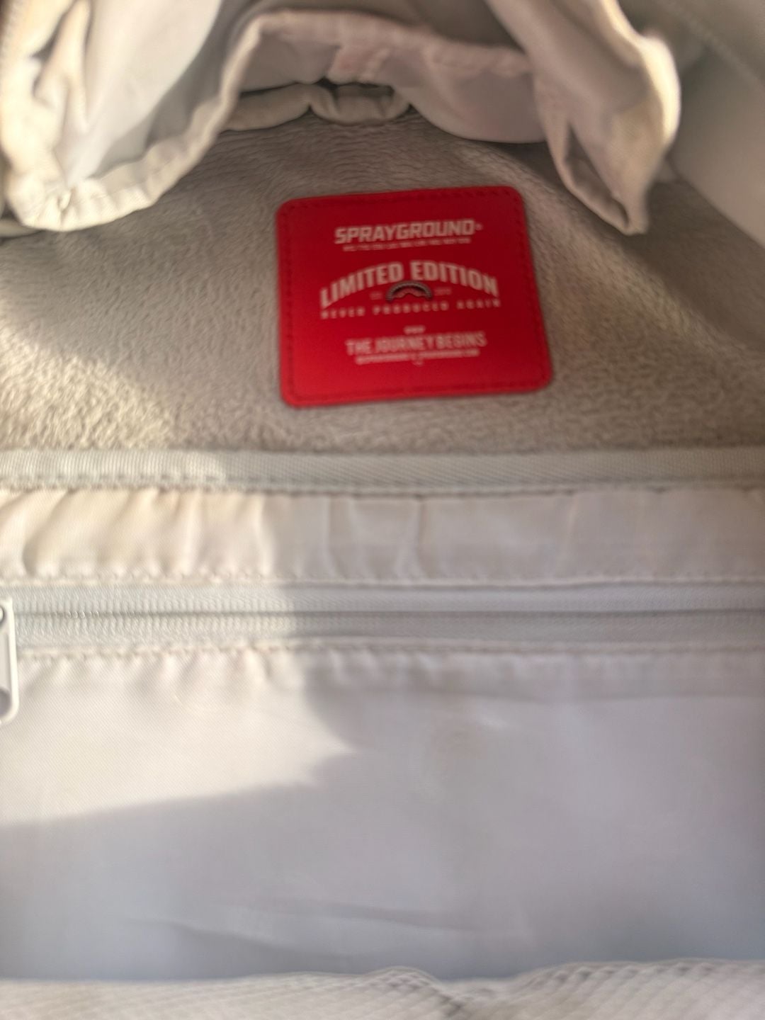 Sprayground Split The Check Pearl Backpack White Black 9